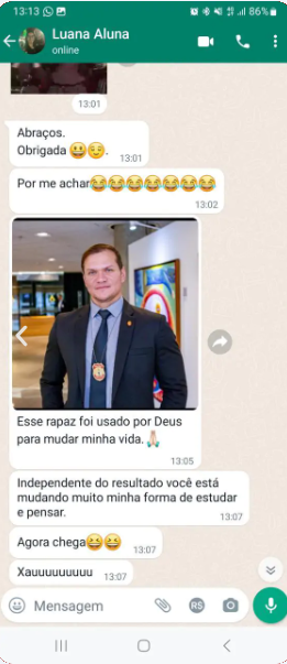 Depoimento de aluna sobre mudança na forma de estudar